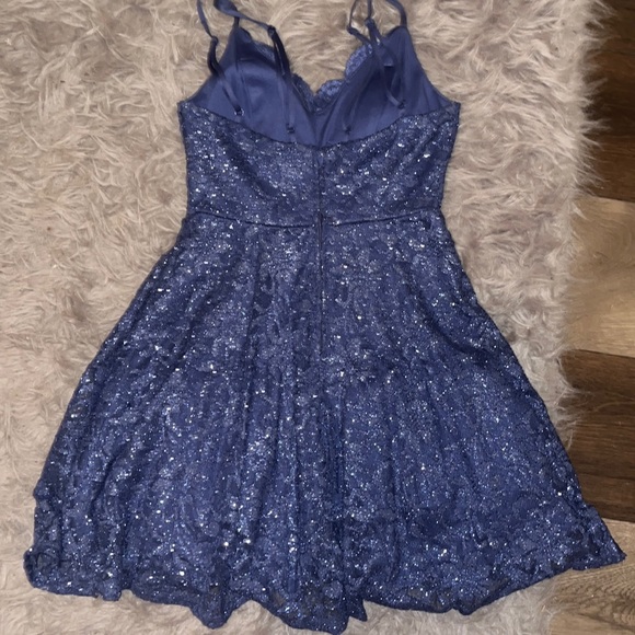 blue hoco dress, size 3/4 - Picture 2 of 3